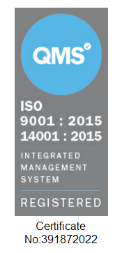 ISO 9001 14001 IMS badge grey 4
