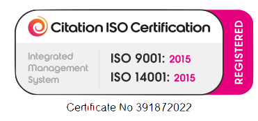 ISO 9001 14001 2015 IMS badge white